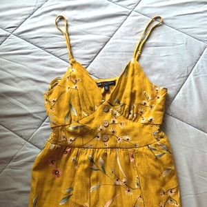 YELLOW FLOWERY MIDI DRESS